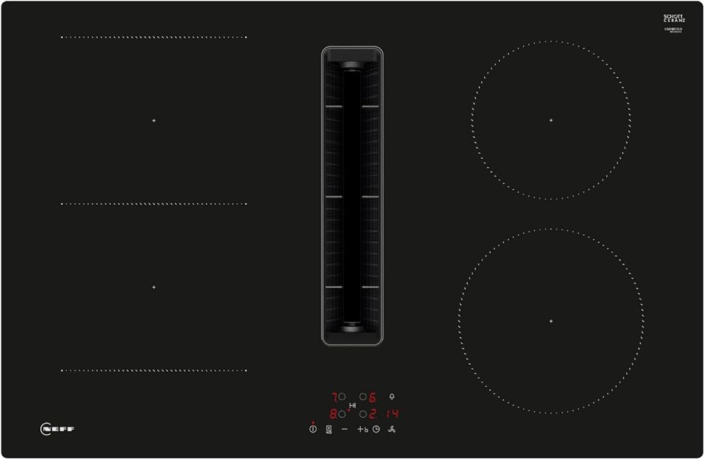 Neff V58NBS1L0 N 50 Built-in Induction Hob with Integrated Ventilation 80 cm