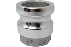 Gloxco Aluminum Type AR Cam and Groove Reducer, 2″ Male Camlock x 1-1/2″ Female NPT (CAM-2015-AR-AL)