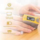 BLT M70 Fingertip Pulse Oximeter CE FDA Approved OLED Display Grayscale view 3