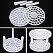 eBoot 2 Pieces Paint Brush Holder Brush Organizer White Plastic Round Brush Stand for Artist Painting, 49 Holes