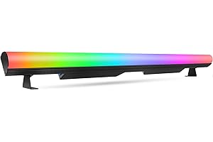 YEESITE LED Stage Wash Light Bar - 60W 144LEDs RGB Pixel Light Bar DMX Wash Light with Chasing Function Sound Activated Uplight for Wedding Church Events Concert Festival Stage Party