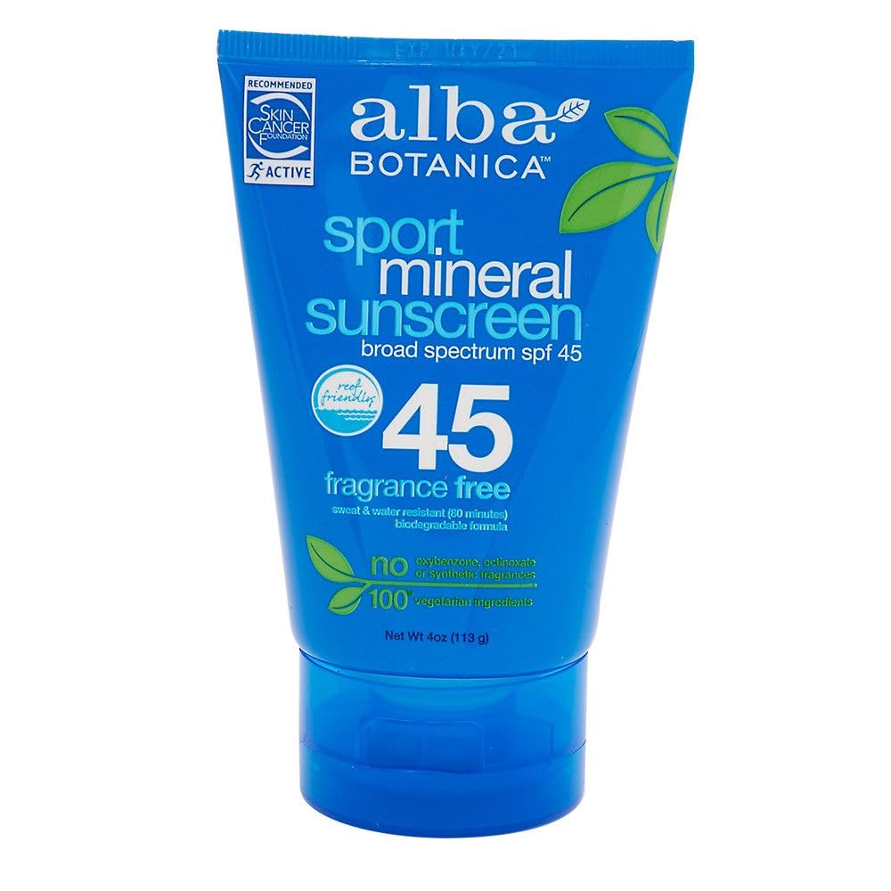Photo 1 of Alba Botanica Sheer Mineral Sunscreen Lotion, Broad Spectrum SPF 50, Fragrance Free, 3 fl oz (Packaging May Vary)