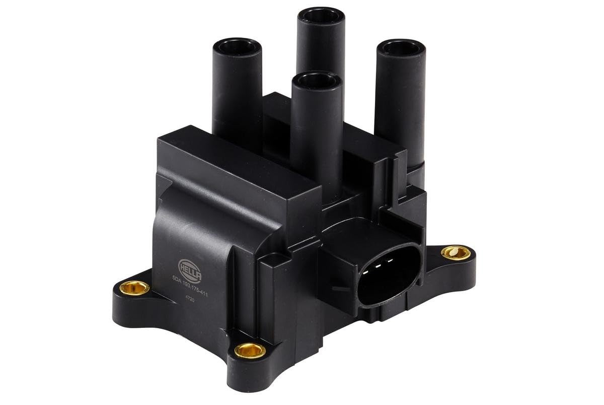 HELLA 5DA 193 175-411 Ignition Coil - 12V - 3-pin connector - Block Ignition Coil - Bolted
