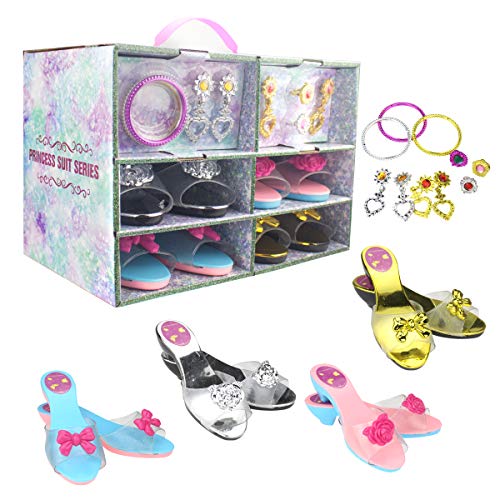 FYD Princess Dress Up Set Pairs of Shoes Fashion Jewelry