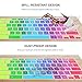 [2Pcs] Keyboard Cover Skin for hp chromebook 14,hp 14 inch Touch-Screen Chromebook Keyboard Cover,hp Chromebook 14-ak,14-ca Series,hp Chromebook 14 G2 G3 G4 G5 Series(Rainbow+Rosegold)