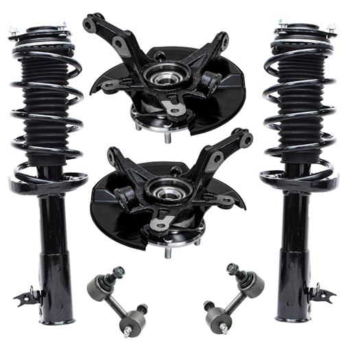 Detroit Axle - Front Steering Knuckles w/Hubs + Quick Struts w/Coil Spring at Amazon