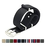 Nato Strap 18mm 20mm 22mm Premium Ballistic Nylon Watch Bands Swiss Zulu Straps Stainless Steel Buckle