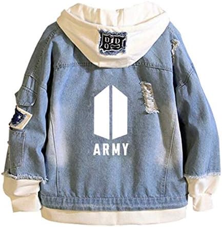 Amazon ラきラき 韓国ファッションhipop人気bts防弾少年団 デニム トップストレーナーbt21 公式グッズ Jimin V Junkook着用 応援服 トレーナー パーカー 通販