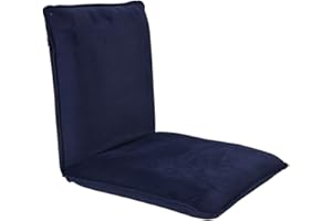 SUNDALE OUTDOOR Sundale Folding Floor Chair Meditation Chair with Back Support, Floor Seat Video Gaming Chairs for Kids, Teens, Adults, Adjustable 5-Position Comfortable Indoor Lounge Chair - Navy Blue