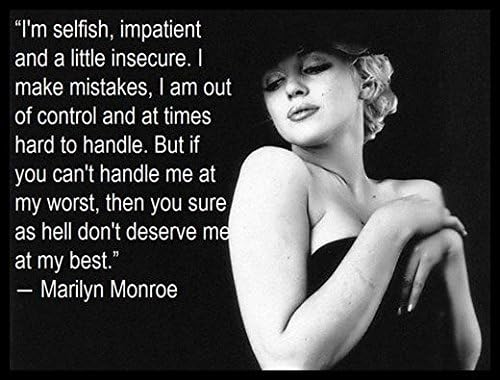 Marilyn Monroe Quote Fridge Magnet 2.5 x 3.5 Magnetic Poster Canvas Print