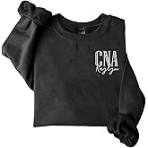 IZI POD Personalized Embroidered for Nurse Black, RN LPN APRN CNA, Embroidered Sweatshirt For Nurse, Nursing Student