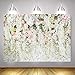 Mehofoto Wedding Backdrop Valentine's Day Pink White Flower Wall Photography Background 7x5ft Vinyl White Flowers Wall Wedding Party Backdrops