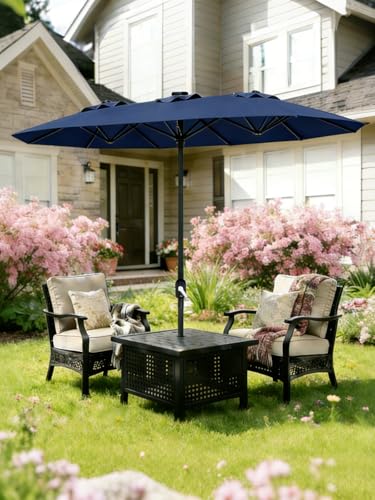 GarveeLife 13 ft umbrella outdoor patio,Double-Sided Rectangle Umbrella Oversiz…