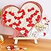 Creawoo Heart Shaped Wooden Wedding Guest Book Framed Alternative Unique Heart Drop Box Design - Wedding Wood Guest Book Gift Idea (Wood Frame)
