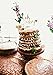Oh Baby Shower Cake Topper Decoration – Hard Cardboard Gold Glitter 1 Pack – by ROUNDSQUARE