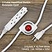 NEW! Electes 10 Feet 3 Grounded Outlets Extension Cord with Foot Switch and Light Indicator, 16/3, White - UL Listed