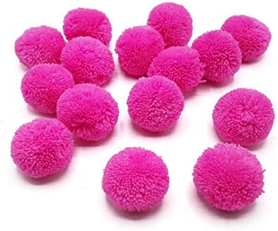 bright pretty pink 5 cm diameter pom pom yarn hippie diy craft home project pom big size