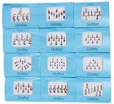 Globliss 4 Packs Pure Crystals Gorgeous Indian Bindis Multicolored All sizes n colors face Gems Forehead Sticker