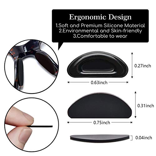 image for Ingreen Eyeglass Nose Pads, 20 Pairs Eyeglasses Pads & Soft Silicon Ad