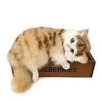 GlobalDeal Creative Simulation Cat Cute Slipper Kitten Doll Toys Animal Kids Gift Car Decor ( Yellow)