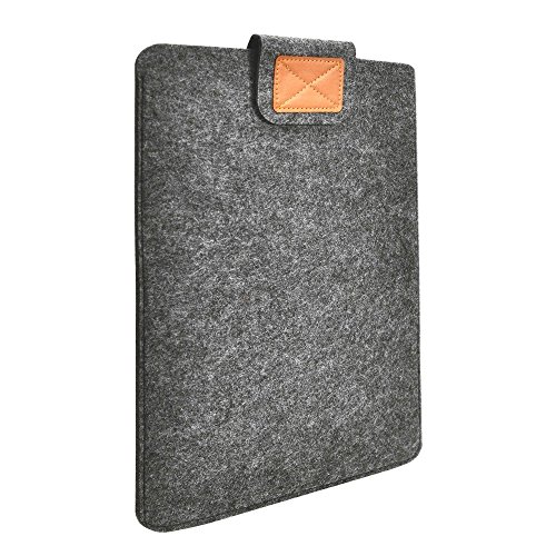 Happy Hours - 13 Inch Slim Handmade Eco Felt Ultrabook Netbook Notebook Bag Case Cover for MacBook Air, MacBook Pro, Laptop, Chromebook and Tablet(Dark Gray)