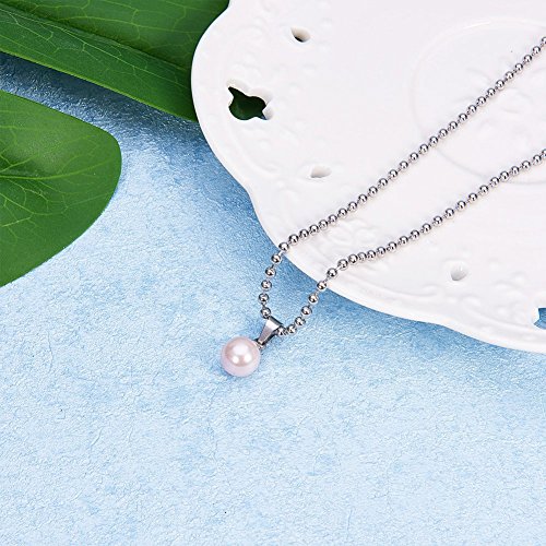 PH PandaHall 925 Sterling Silver 5mm Eye Screwed Pins 20pcs for Half Drilled Pearl Cup Bail Charm Pendant