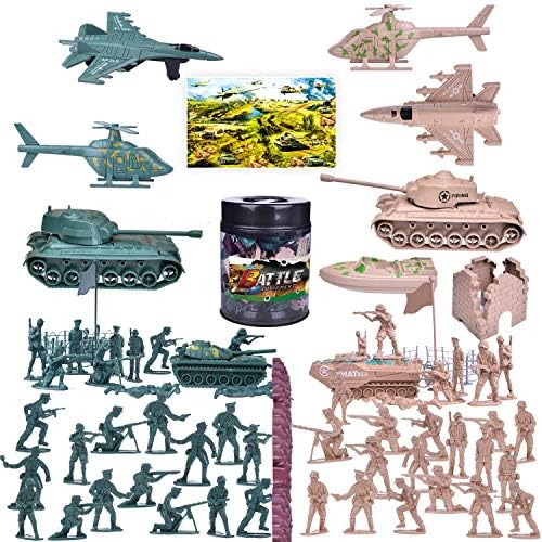 FUN LITTLE TOYS 180 PCs Army Men Action 