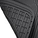 Amazon Basics 4-Piece Flexible Rubber Car Floor Mat, Black