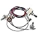 LP Electric Guitar Wiring Harness Kit Replacement, 2T2V 3 Way Toggle Switch 500K Pots&Jack Compatible for Dual Humbucker Gibson Les Pual Style Guitar, Black Tip