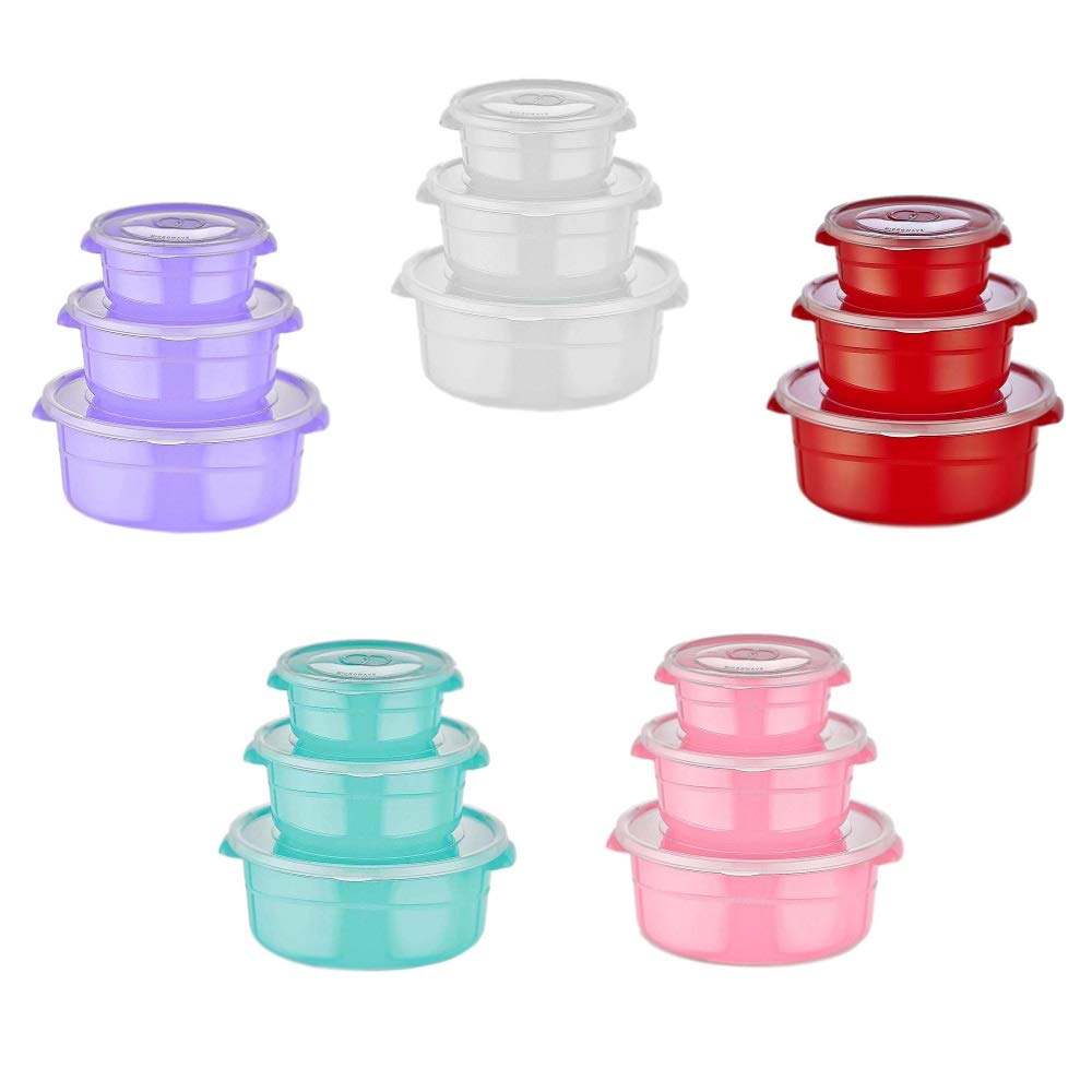 Platos de microondas 6er con tapa Cajas de almacenamiento ...