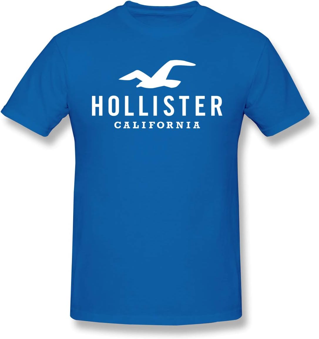 Men's T-Shirts Holl-ist-er Cali-for-nia Short Sleeve Rock Hip Hop Cotton Humor Tops Comfortable Tees Black