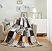 Tache Fall Orange Farmhouse Super Soft Micro Fleece Plaid Patchwork Plush Lightweight Dual-Sided Decorative Couch, Sofa, Travel, Lap, Bed Throw Blanket, 50x60