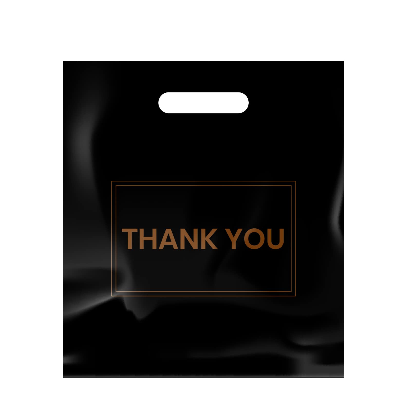 Belinlen 100Pcs 16x18 Inch Thank You Bags with Handle, Large Plastic Carrier Bags for Stores, Boutique, Party, Mother's Day Gift, Clothes (Black)