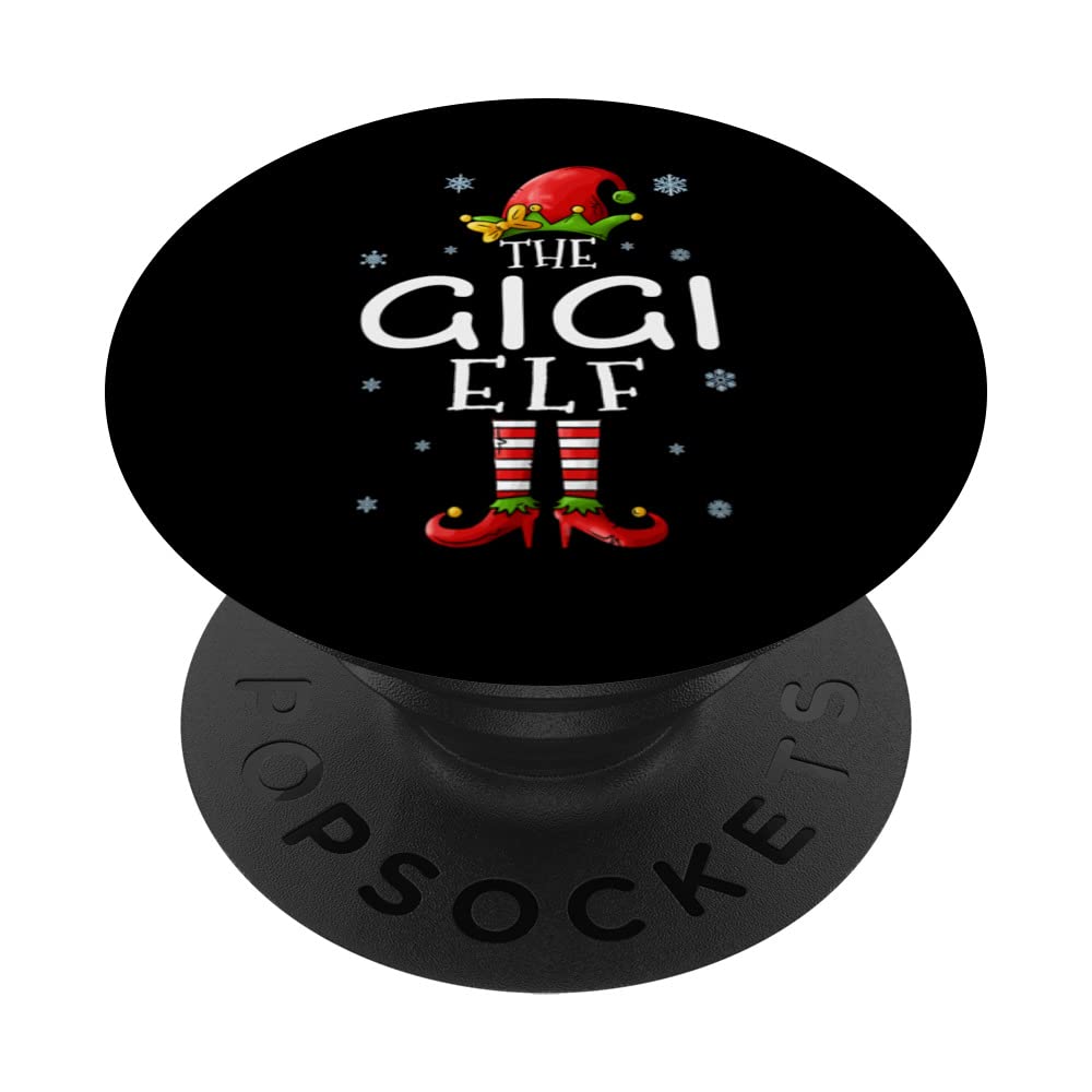 The Gigi Elf Funny Grandma Xmas Groupe Matching Christmas PopSockets Swappable PopGrip