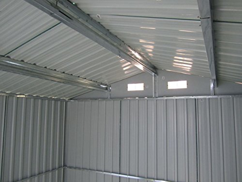 Gartenhaus Geräteschuppen 5,3m² aus verzinktem Stahlblech Metall grün von AS-S – Bild 8