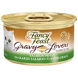 Purina Fancy Feast Gravy Wet Cat Food, Gravy Lovers Salmon Feast in Seared Salmon Flavor Gravy - (24) 3 oz. Cans