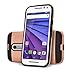 Droid Maxx 2 Case, 2-Piece Style Hybrid Shockproof Hard Case Cover + Circle(TM) Stylus Touch Screen Pen And Screen Protector-Rose Gold