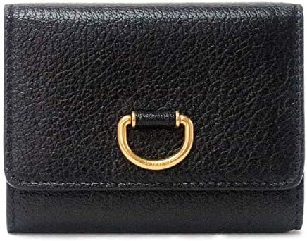 バーバリー 財布 Burberry 三つ折り財布 レザー ブラック黒 Dリング アウトレット品 並行輸入