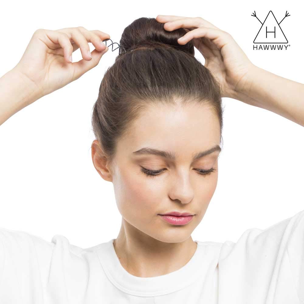 Hawwwy Spiral Bobby Pins 8 Pack Spin Pins, Easy & Fast Bun Maker Twist Hair Pins for Women Kids, Updo Hair Accessories, Messy Bun Tool, Perfect Small Bun Bobbypins Bobbie Fashion (Black 2 Inches) : Beauty
