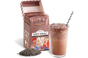 LE FOÖD CO. Le Food Got Chia! Superfood Latte – Choco Maca Magic | Chocolate Superfood Drink with Chia Seeds | Clean Label | Rich, Satisfying, Better-for-You Cocoa | Boba Alternative