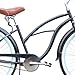 sixthreezero Women's 3-Speed Beach Cruiser Bicycle, Classic Dark Blue w/Brown Seat/Grips, 26