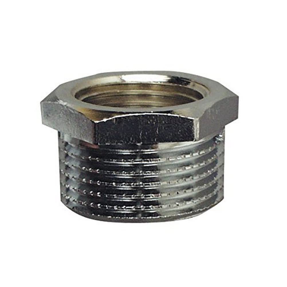 CORNAT TEC386302 Reduc.Sleeve Brass chr.3/4ETx3/8IT, Red.Stück, 3/4 Zoll Aussengewinde x 3/8 Zoll Innengewinde