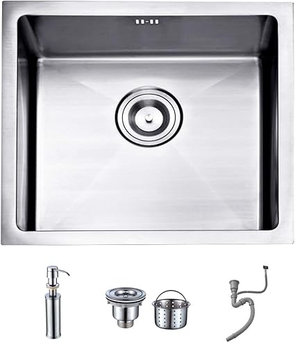 Amazon Jinyuze キッチンシンク キッチン用水槽 野菜洗う水槽 18インチ10ミリメートル半径のキッチン用シンク 単一の水槽 304ステンレススチール製料理シンク スクリーンプロテクター 通販