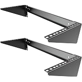 Mofangtech 4U Folding 19 inches Wall Mount Simple Vertical Rack 2 Pack | Metal Networking Euipment Rack Including Hardware for Assembly (2)