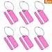 Metal Luggage Tags Pink Baggage Suitcase Travel Labels, 6 Pack By V-story