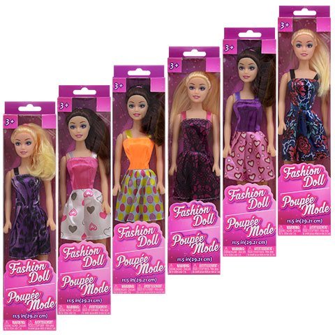 American fashion dolls, 11". set of 6 with differe…