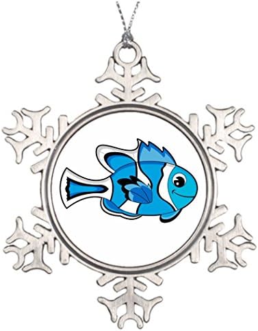 Vyhdntyr Tree Branch Decoration Cute Tropical Fish Snowman Snowflake Ornament