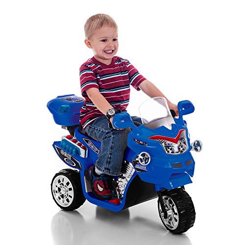 Ride on Toy, 3 Wheel Motorcycle for Kids, Battery Powered Ride On Toy by Lil' Rider  - Ride on Toys for Boys and Girls, 2 - 5 Year Old - Blue FX