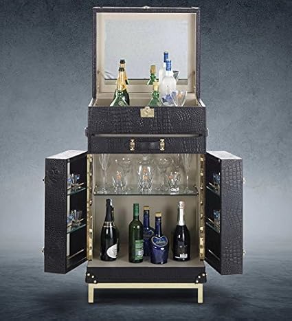 Aerikle Gift Leather Bar Cabinet