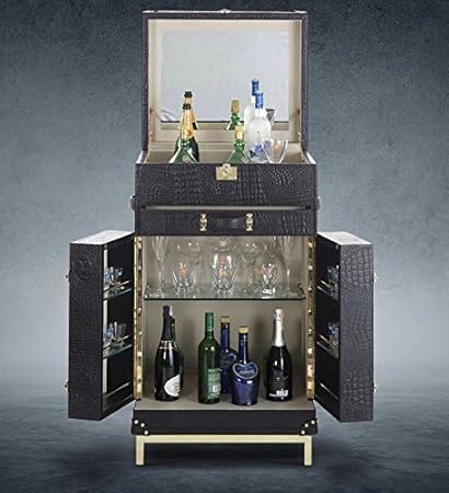 Artikle Leather Bar Cabinet
